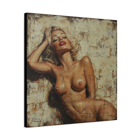 Gallery Wrapped Canvas, Guilt and Grit Adult Art Canvas, Erotic Pinup Art Canvas – Amelie