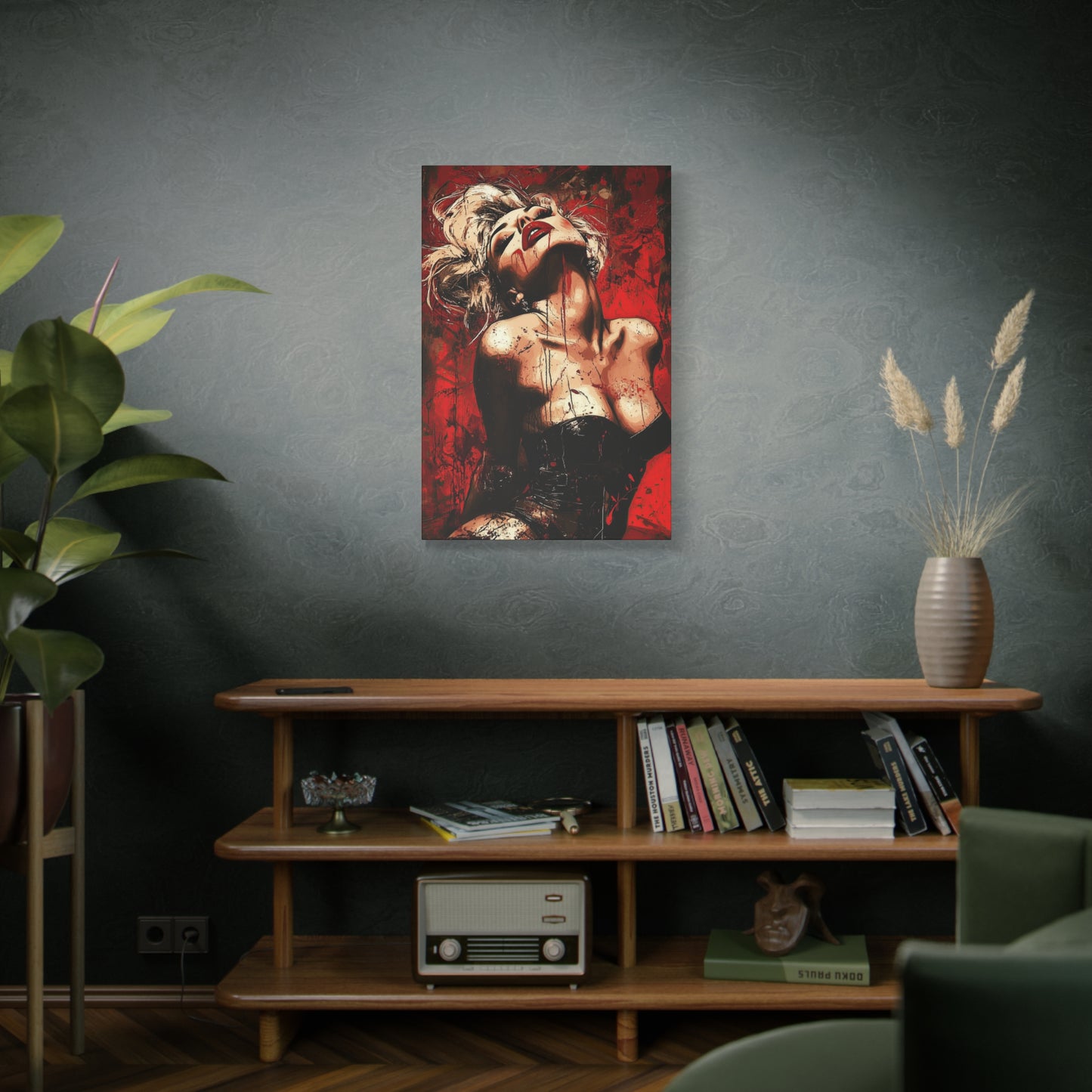 Gallery Wrapped Canvas, Guilt and Grit Adult Art Canvas, Erotic Pinup Art Canvas – Tabitha