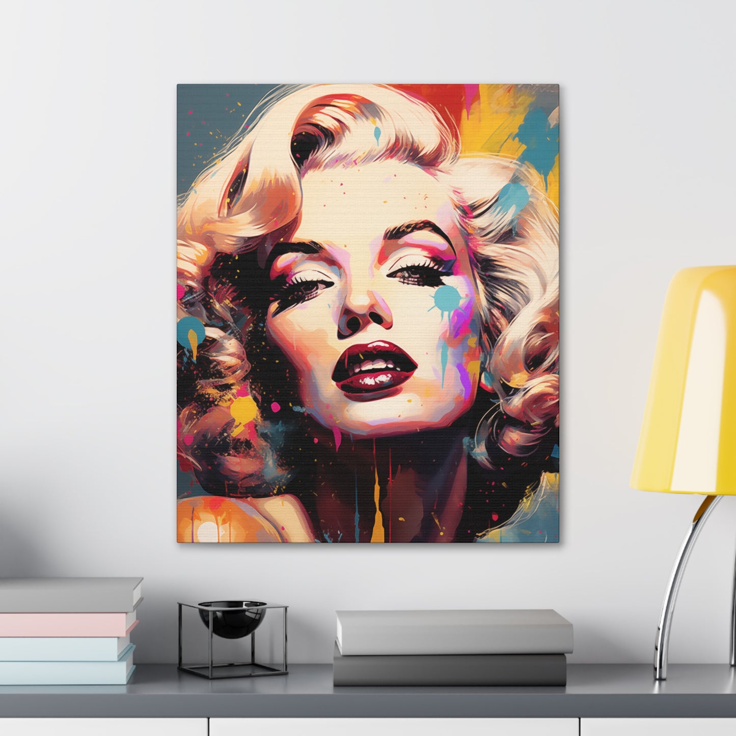 Canvas Wall Art, Gallery Wrapped Pop Art, Celebrity Wall Art – Marilyn Monroe - Abstract