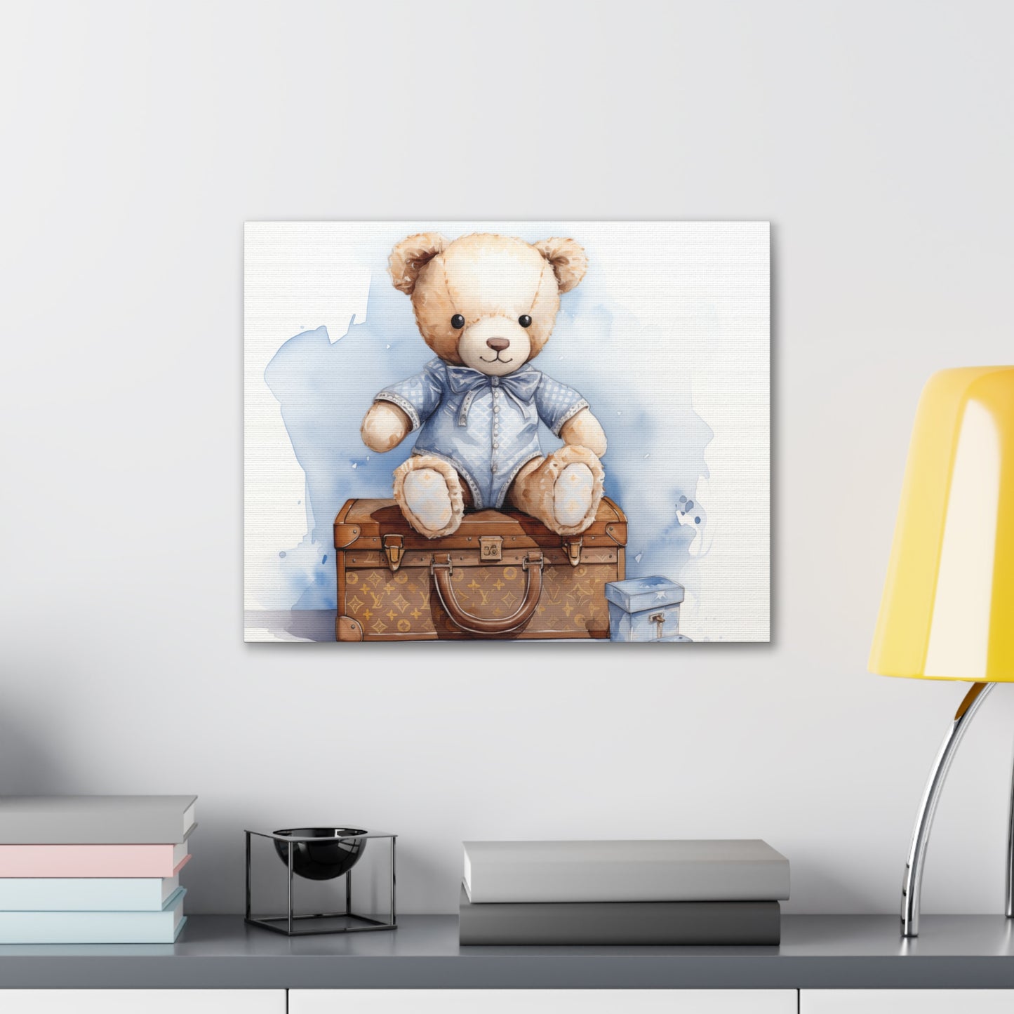 Canvas Gallery Wrap - LV Bear Wall Art - Blu