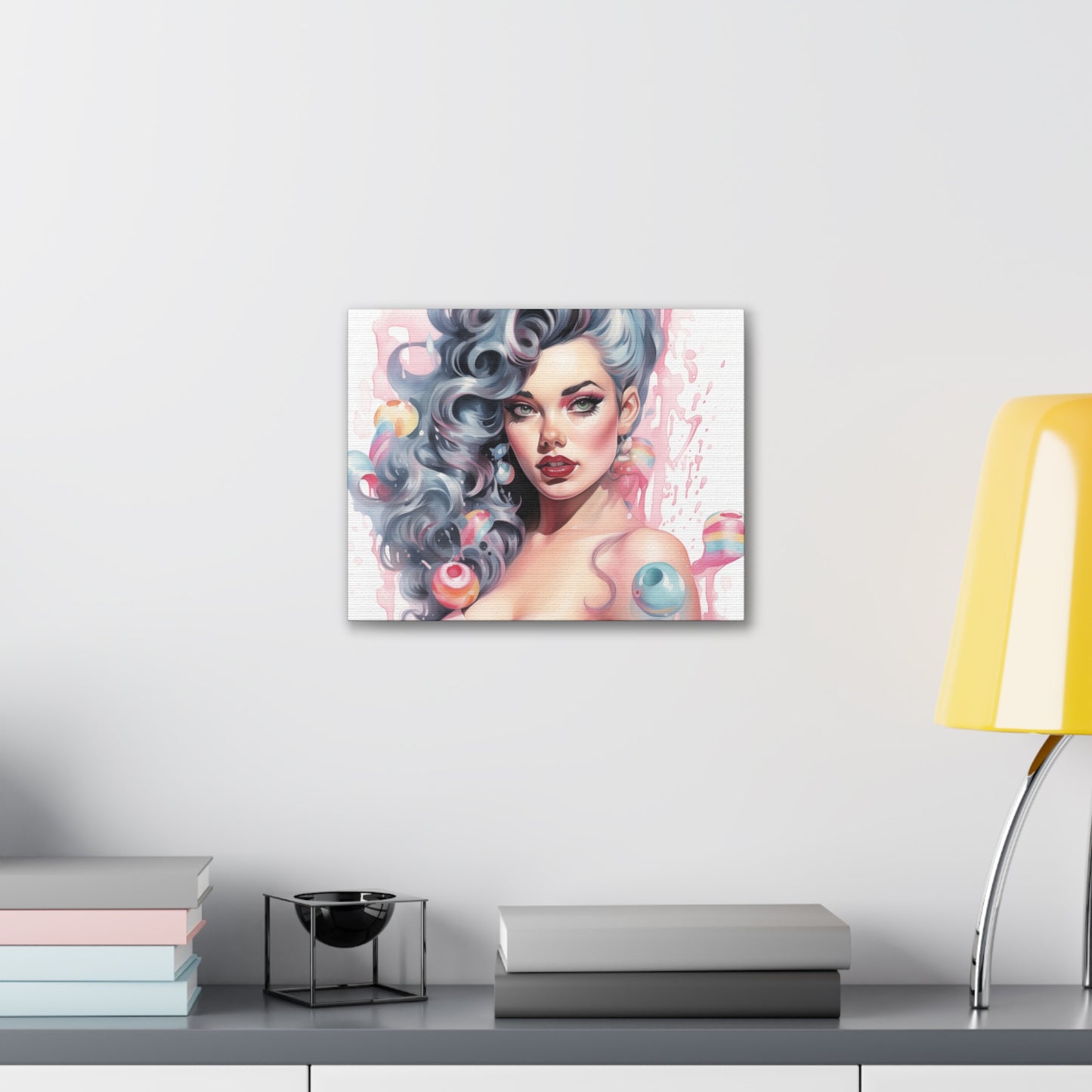 Canvas Wall Art, Gallery Wrapped Pop Art, Femme Doll Wall Art – Lux