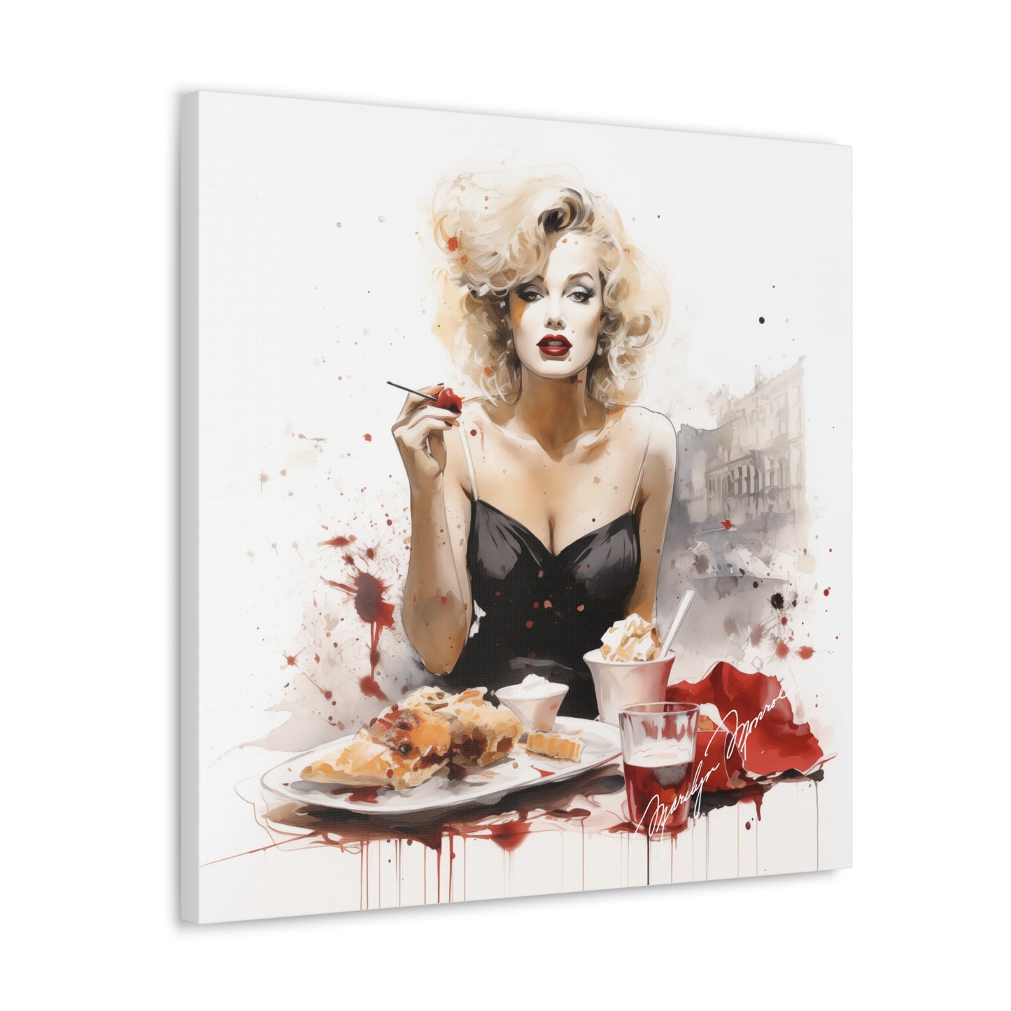 Canvas Wall Art, Gallery Wrapped Pop Art, Celebrity Wall Art – Marilyn Monroe - Cafe