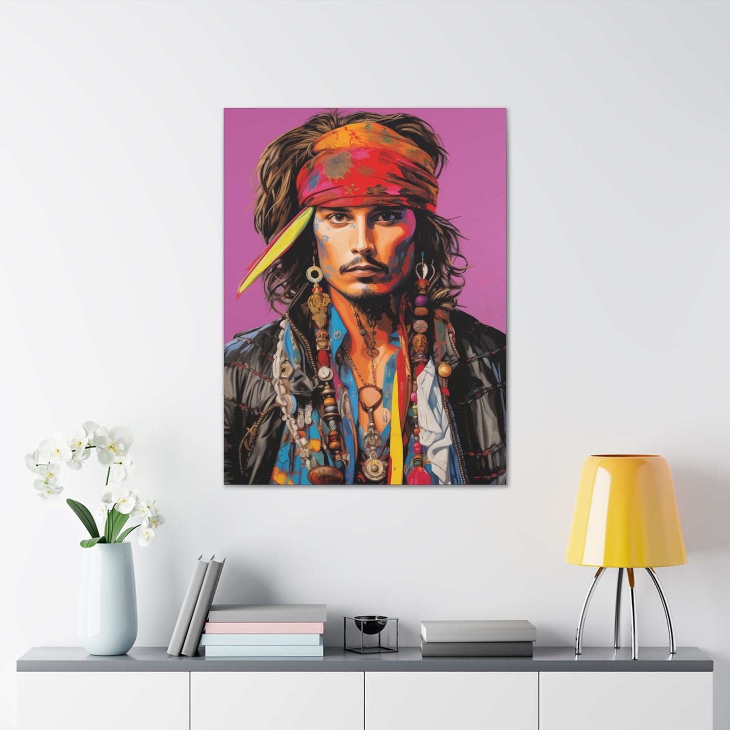 Gallery Wrapped Canvas, Celebrity Inspired, Pop Art Canvas – Johnny Also