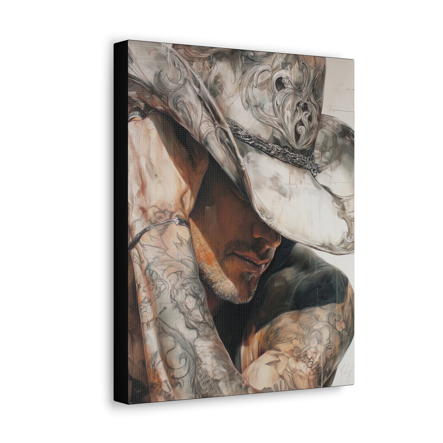 Gallery Wrapped Canvas, Wranglers and Wreckage Art Canvas, Erotic Pinup Art Canvas – Chase