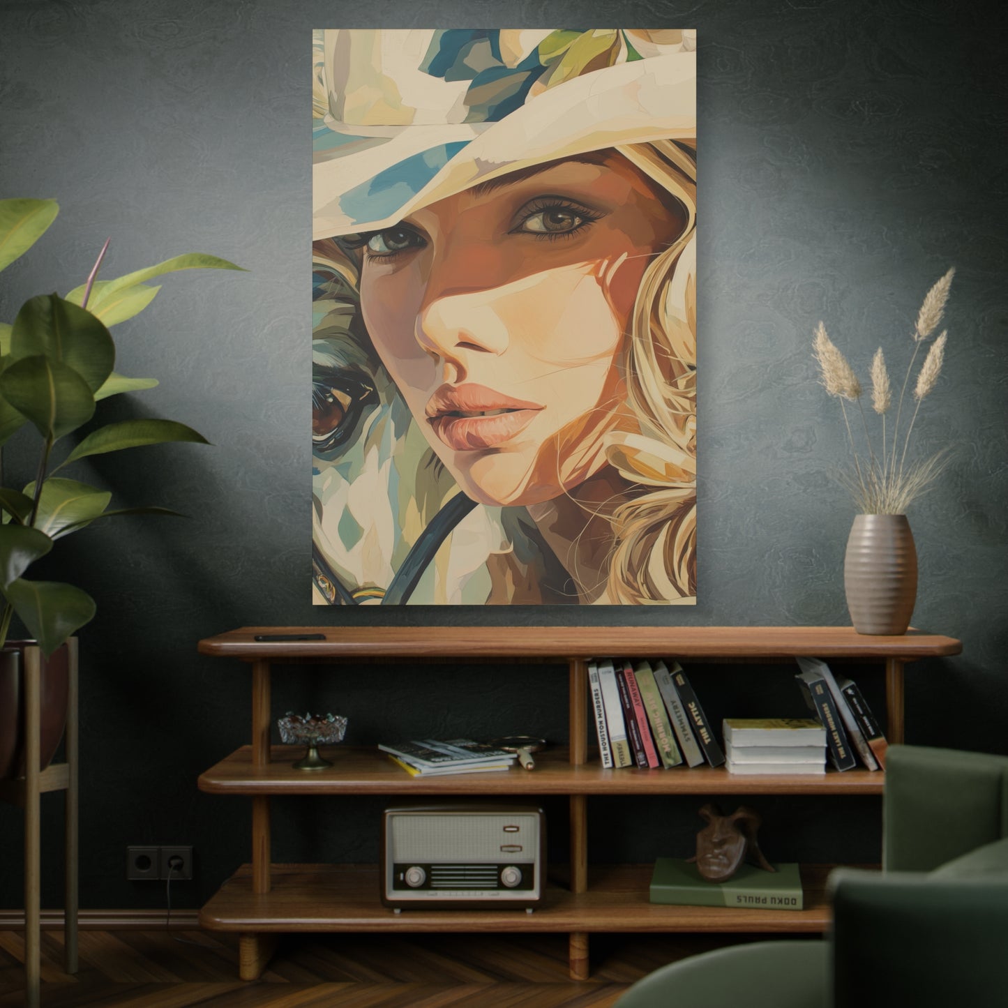 Gallery Wrapped Canvas, Wranglers and Wreckage Art Canvas, Erotic Pinup Art Canvas – Belle
