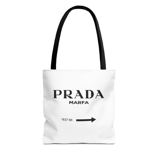 Designer Inspired Tote Bag, Utility Tote - Marfa Art Installation Tote - 1837 Miles