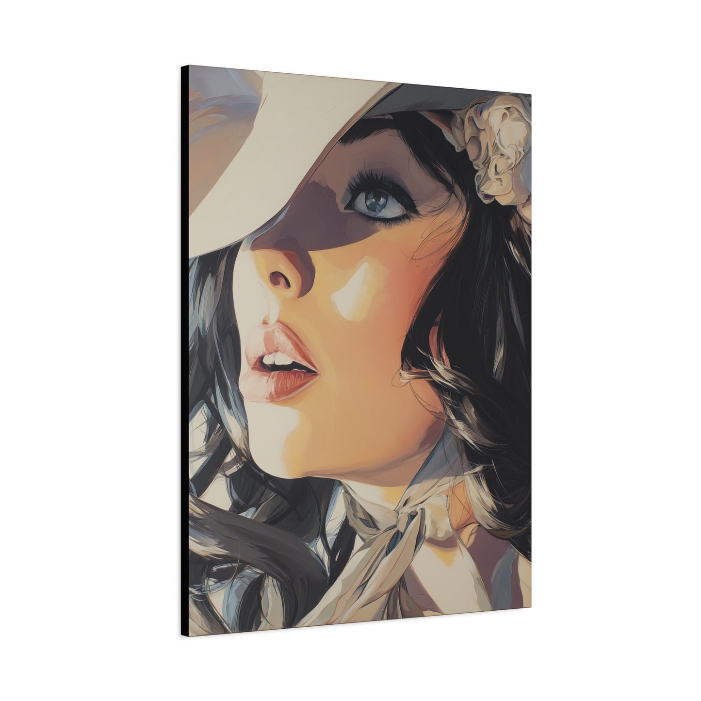 Gallery Wrapped Canvas, Wranglers and Wreckage Art Canvas, Erotic Pinup Art Canvas – Clementine