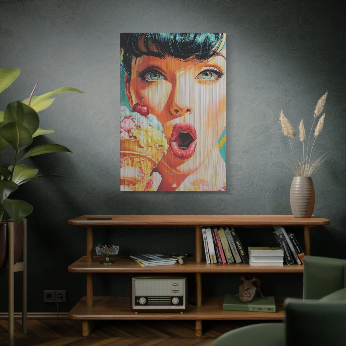 Gallery Wrapped Canvas, Sweet Summer Nostalgia, Sugar and Spice Art Canvas, Ice Cream Dreams Art – Penny