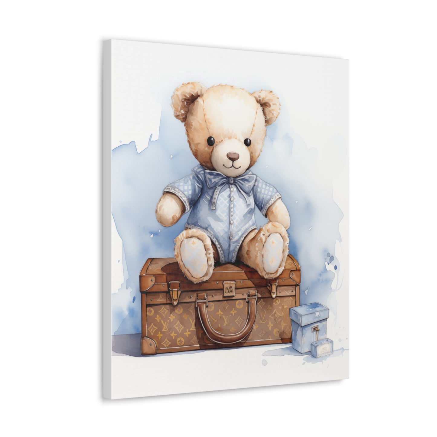 Canvas Gallery Wrap - LV Bear Wall Art - Blu