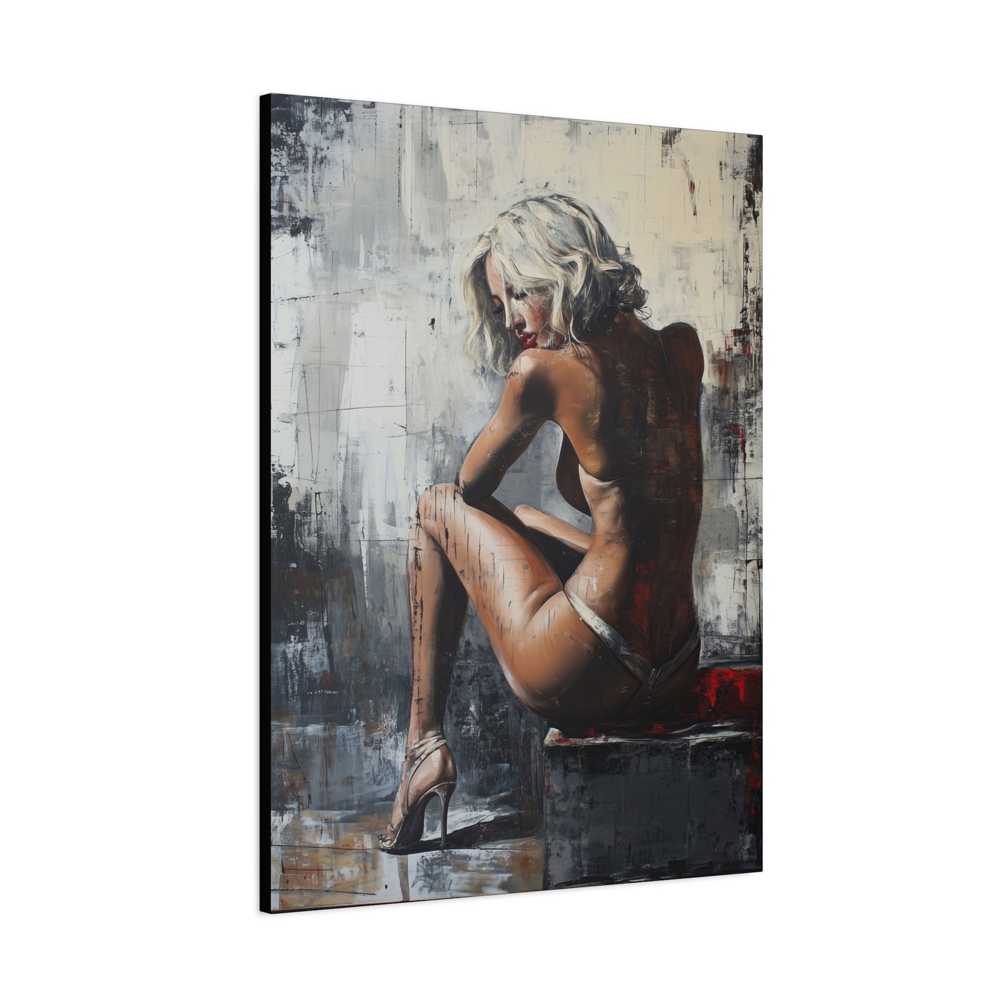 Gallery Wrapped Canvas, Guilt and Grit Adult Art Canvas, Erotic Pinup Art Canvas – Verona
