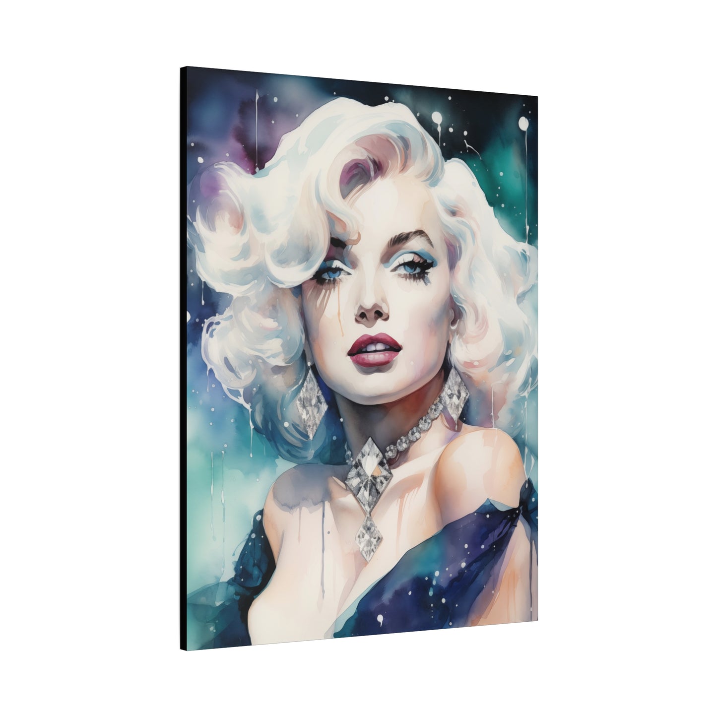 Canvas Wall Art, Gallery Wrapped Pop Art, Celebrity Wall Art – Marilyn Monroe - Diamonds