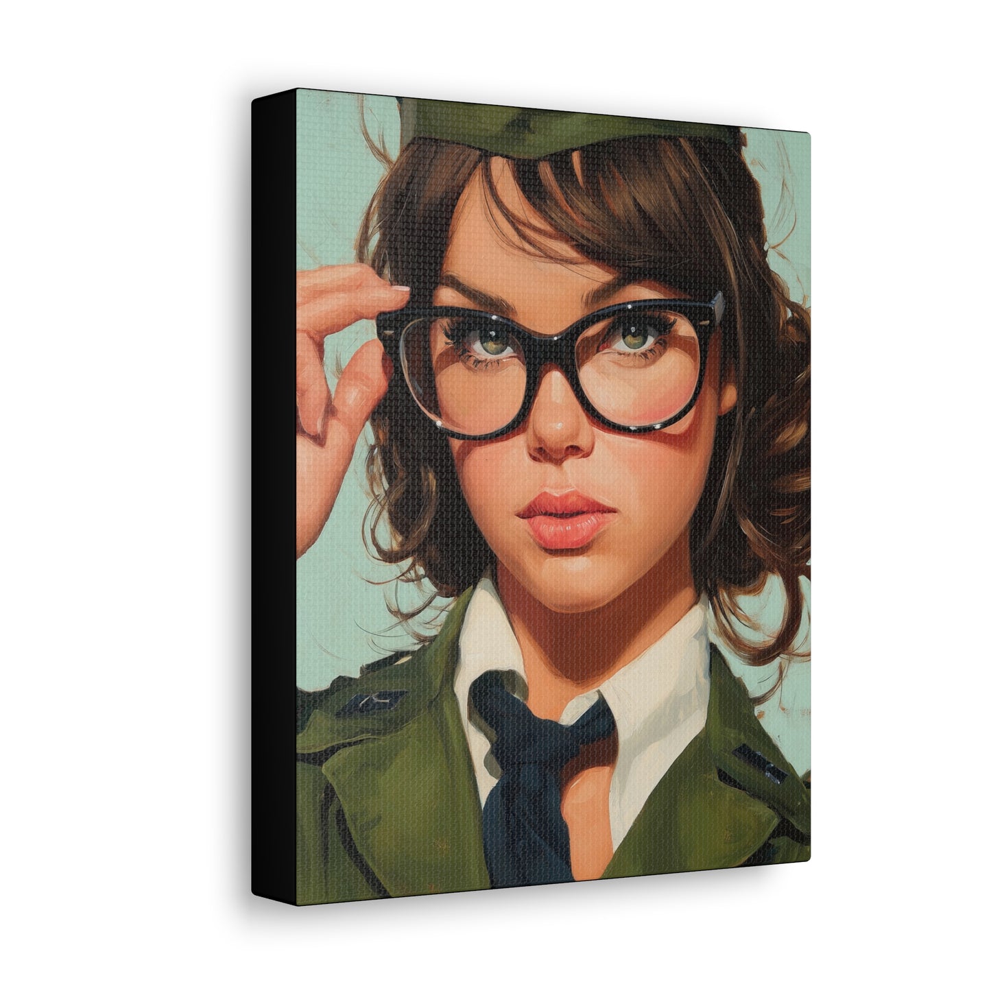 Gallery Wrapped Canvas, Liberty and Lace Art Canvas, Erotic Pinup Art Canvas – Piper