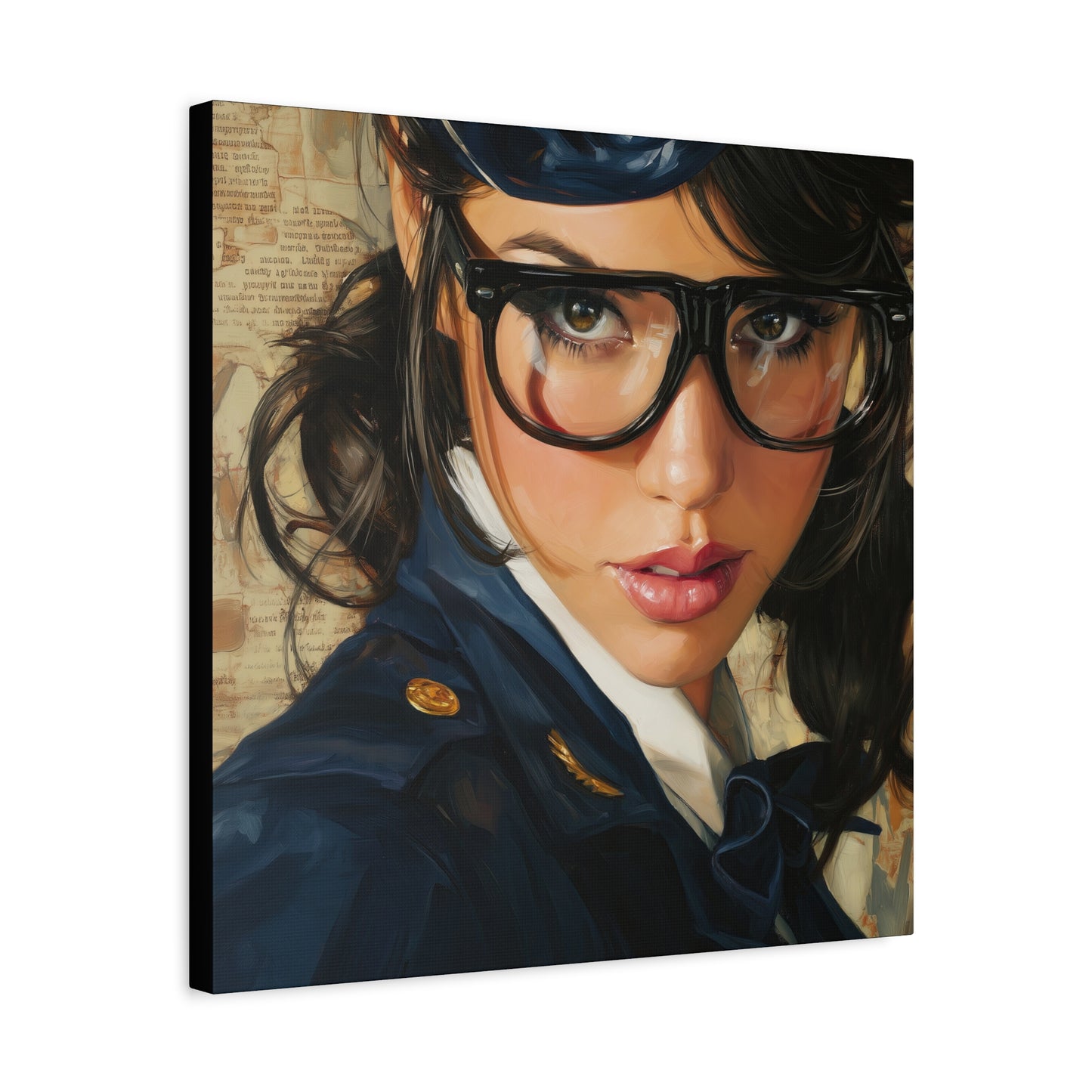 Gallery Wrapped Canvas, Liberty and Lace Art Canvas, Erotic Pinup Art Canvas – Lizzy