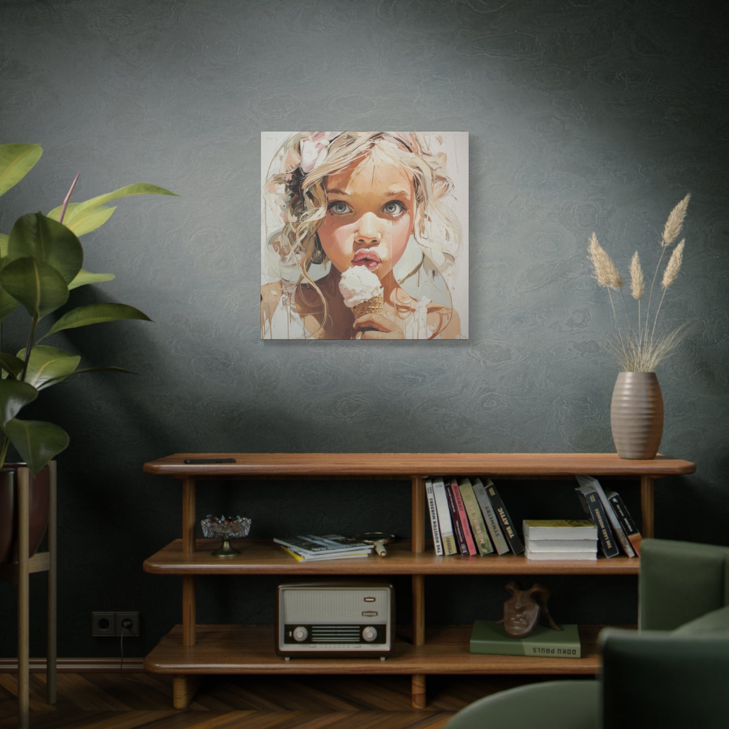 Gallery Wrapped Canvas, Sweet Summer Nostalgia, Sugar and Spice Art Canvas, Ice Cream Dreams Art – Briony