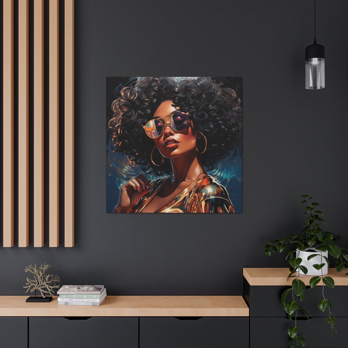 Gallery Wrapped Canvas, Retro Urban Queen, Femme Doll Art Canvas – Kesha