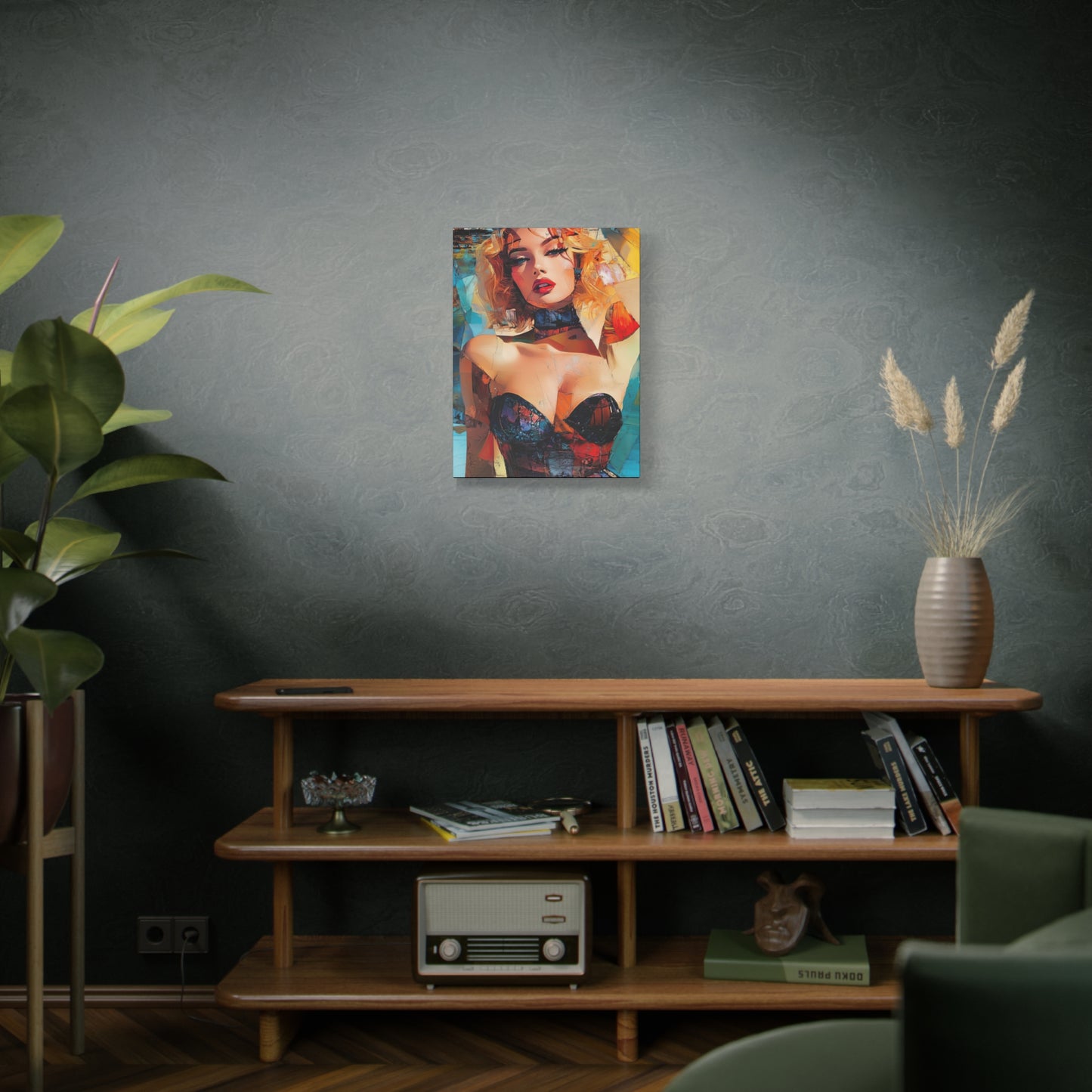 Gallery Wrapped Canvas, Guilt and Grit Adult Art Canvas, Erotic Pinup Art Canvas – Dahlia