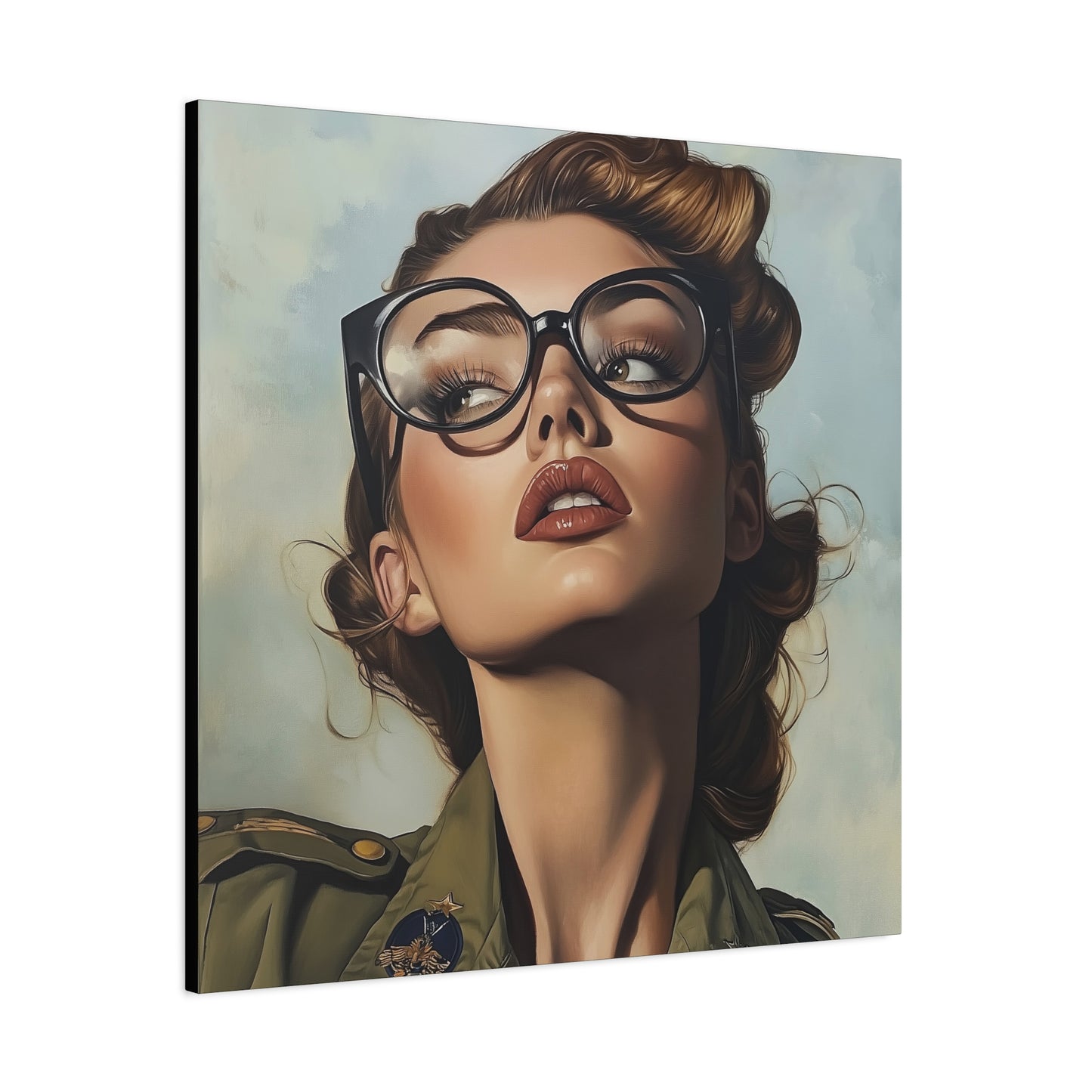 Gallery Wrapped Canvas, Liberty and Lace Art Canvas, Erotic Pinup Art Canvas – Penelope