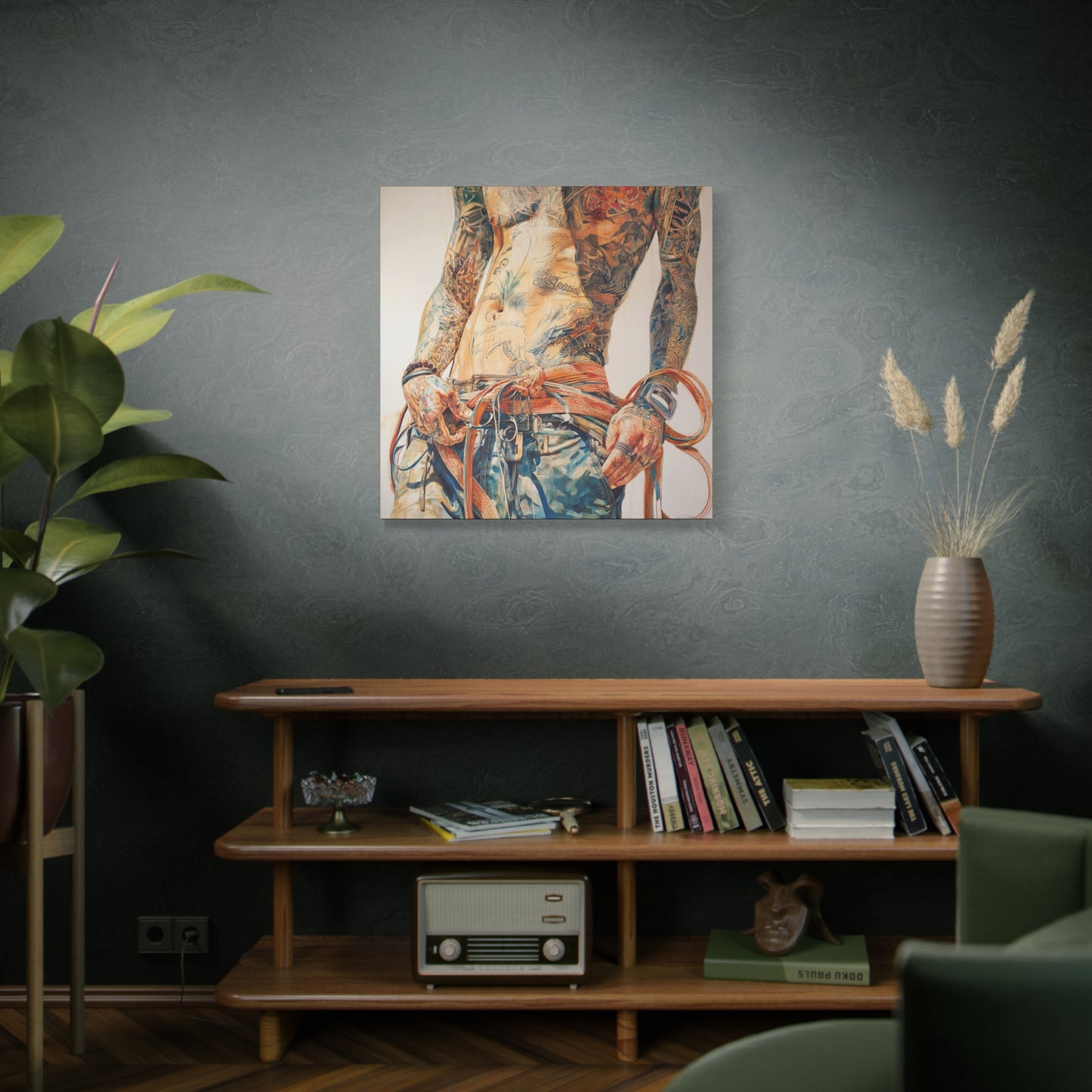 Gallery Wrapped Canvas, Ropes and Reverence Art Canvas, Erotic Shibari Art Canvas – Leif