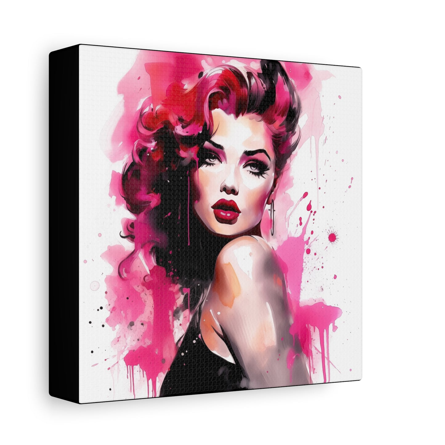 Gallery Wrapped Canvas, Tattooed Beauty, Femme Doll Pop Art Canvas – Thalia
