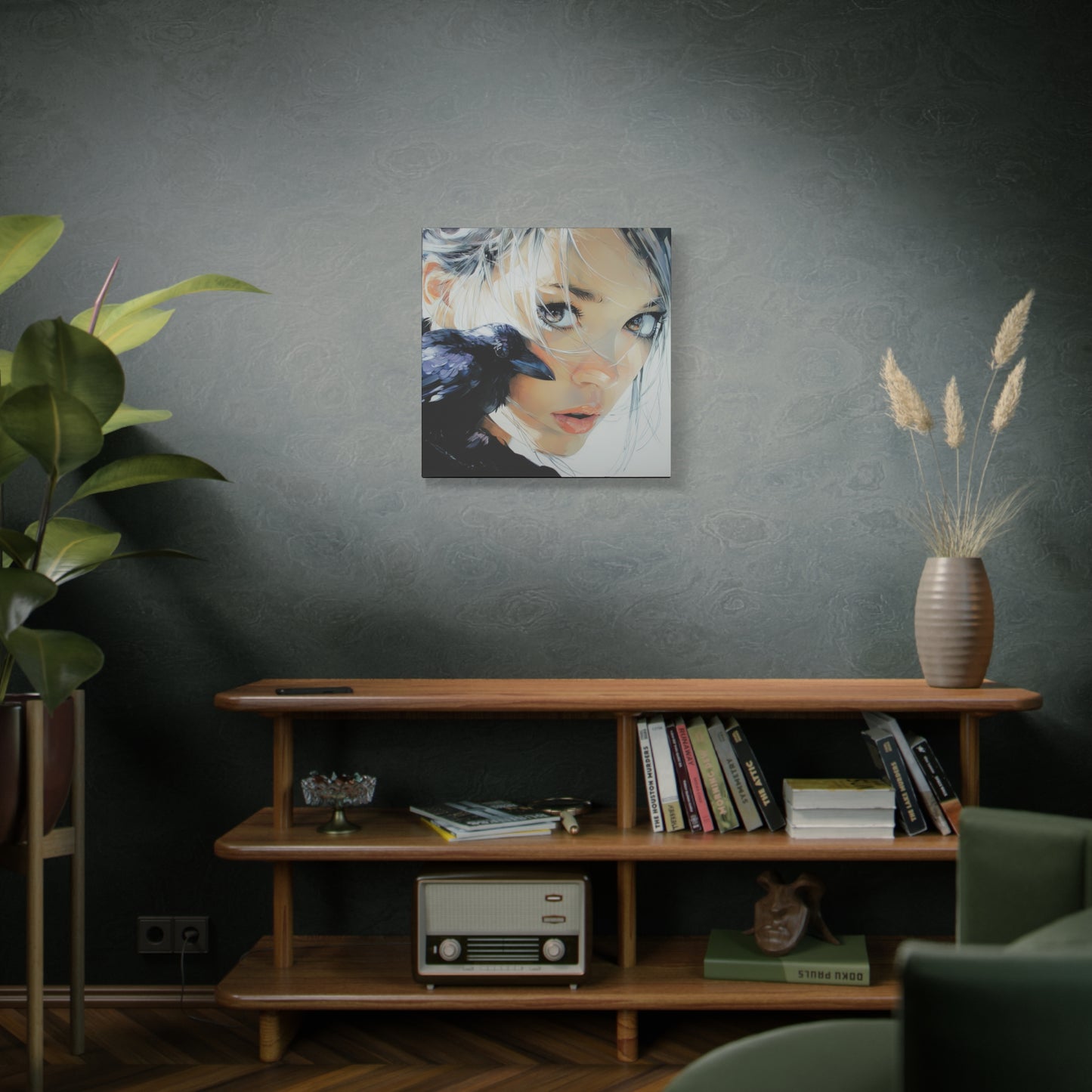 Gallery Wrapped Canvas, Myth and Bones Gothic Art Canvas, Dark Muse Canvas - Danika