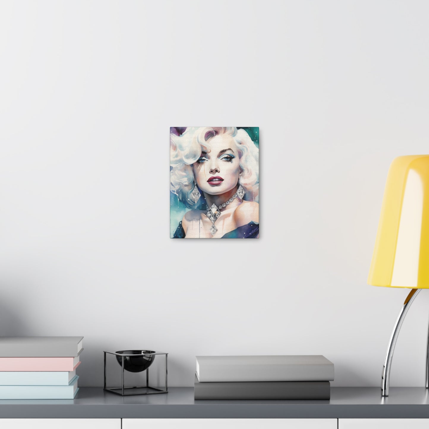 Canvas Wall Art, Gallery Wrapped Pop Art, Celebrity Wall Art – Marilyn Monroe - Diamonds