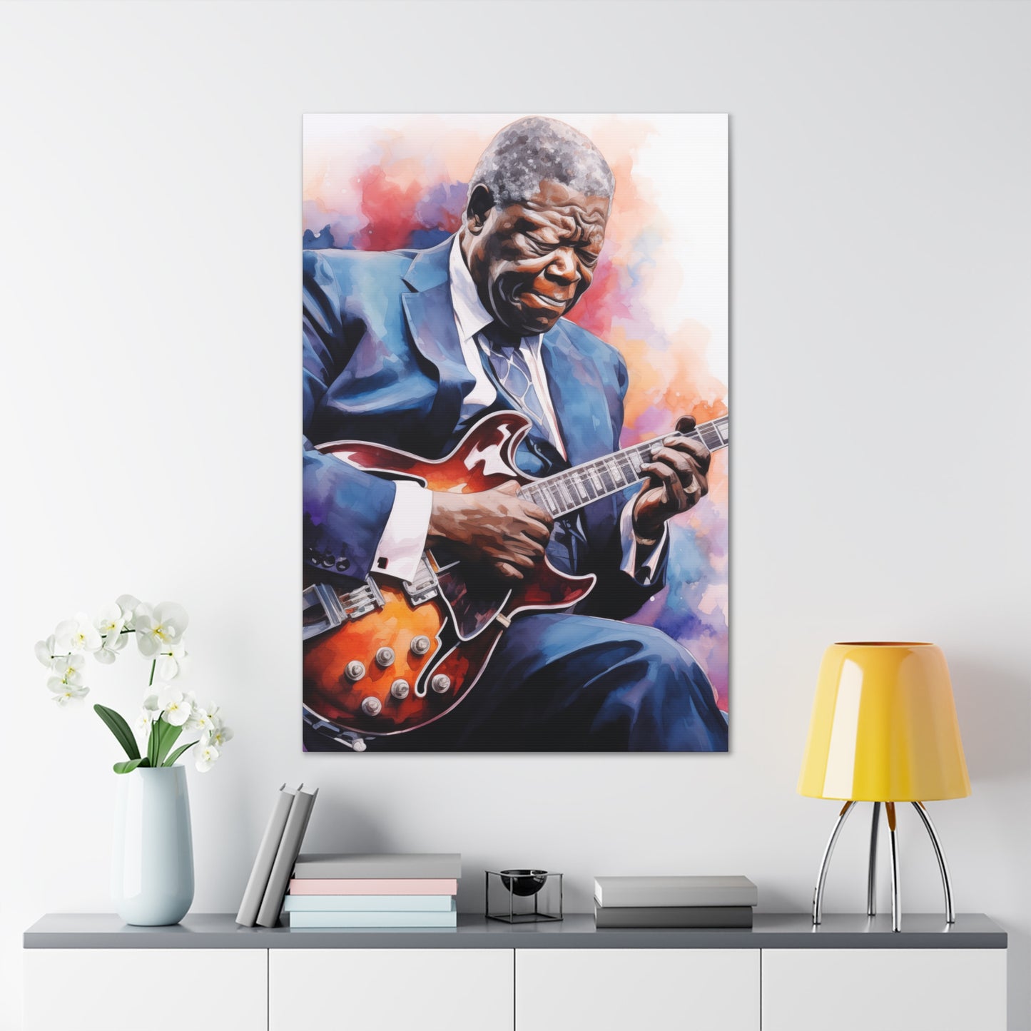 Gallery Wrapped Canvas, Celebrity Inspired, Pop Art Canvas – The King Also