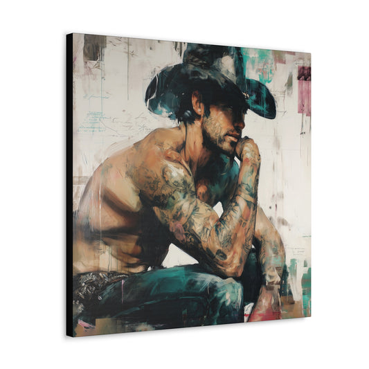 Gallery Wrapped Canvas, Wranglers and Wreckage Art Canvas, Erotic Pinup Art Canvas – Jimmy