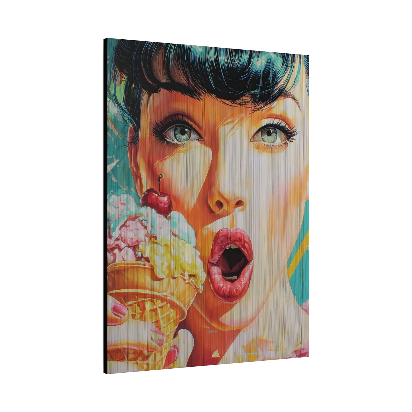 Gallery Wrapped Canvas, Sweet Summer Nostalgia, Sugar and Spice Art Canvas, Ice Cream Dreams Art – Penny