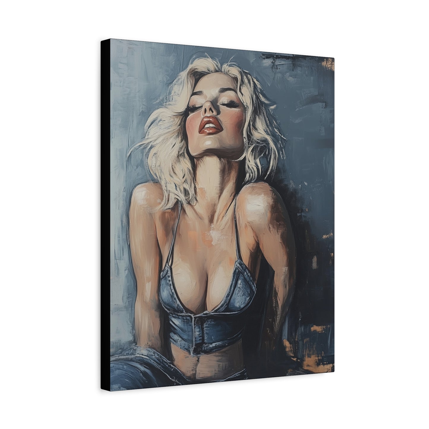 Gallery Wrapped Canvas, Guilt and Grit Adult Art Canvas, Erotic Pinup Art Canvas – Leona