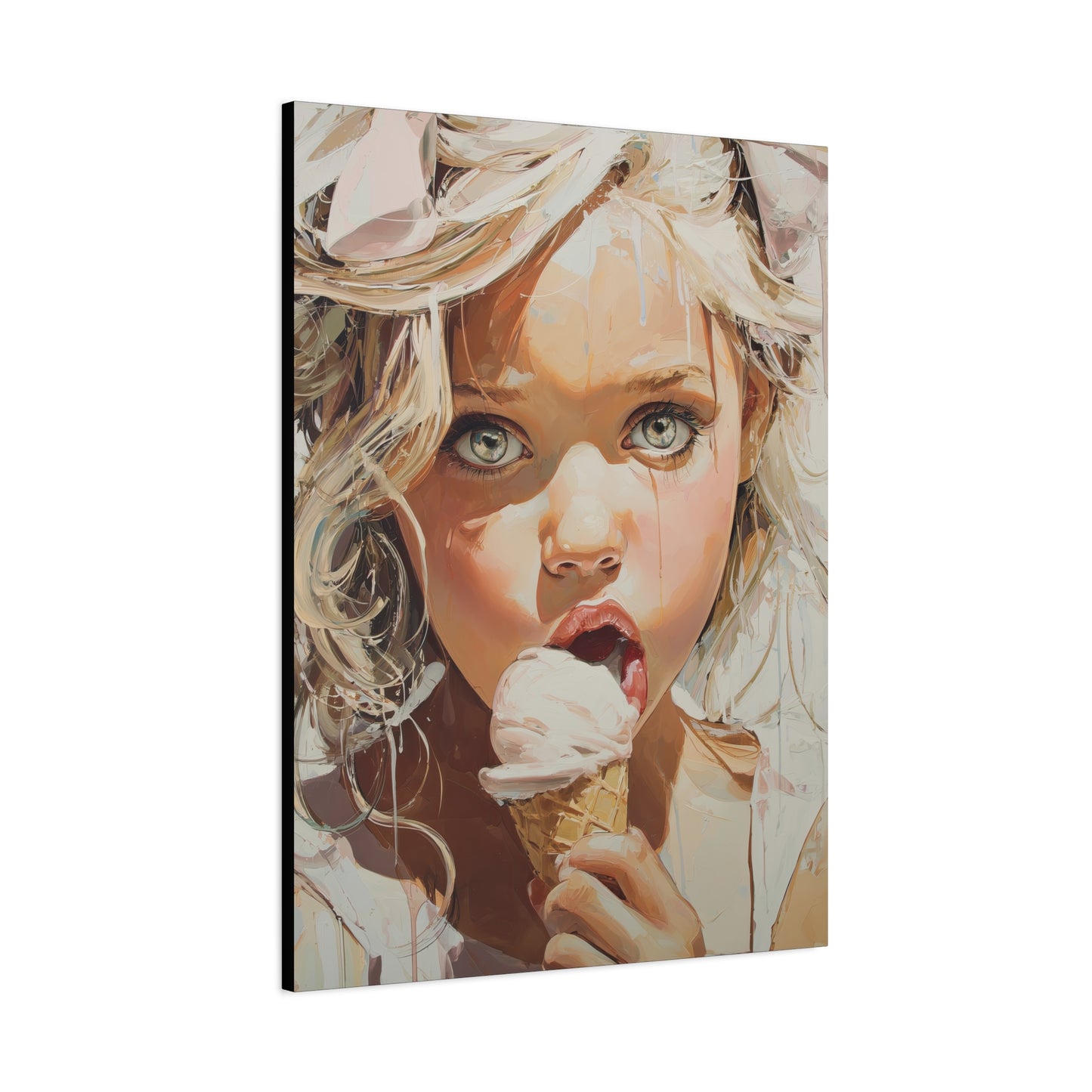 Gallery Wrapped Canvas, Sweet Summer Nostalgia, Sugar and Spice Art Canvas, Ice Cream Dreams Art – Briony