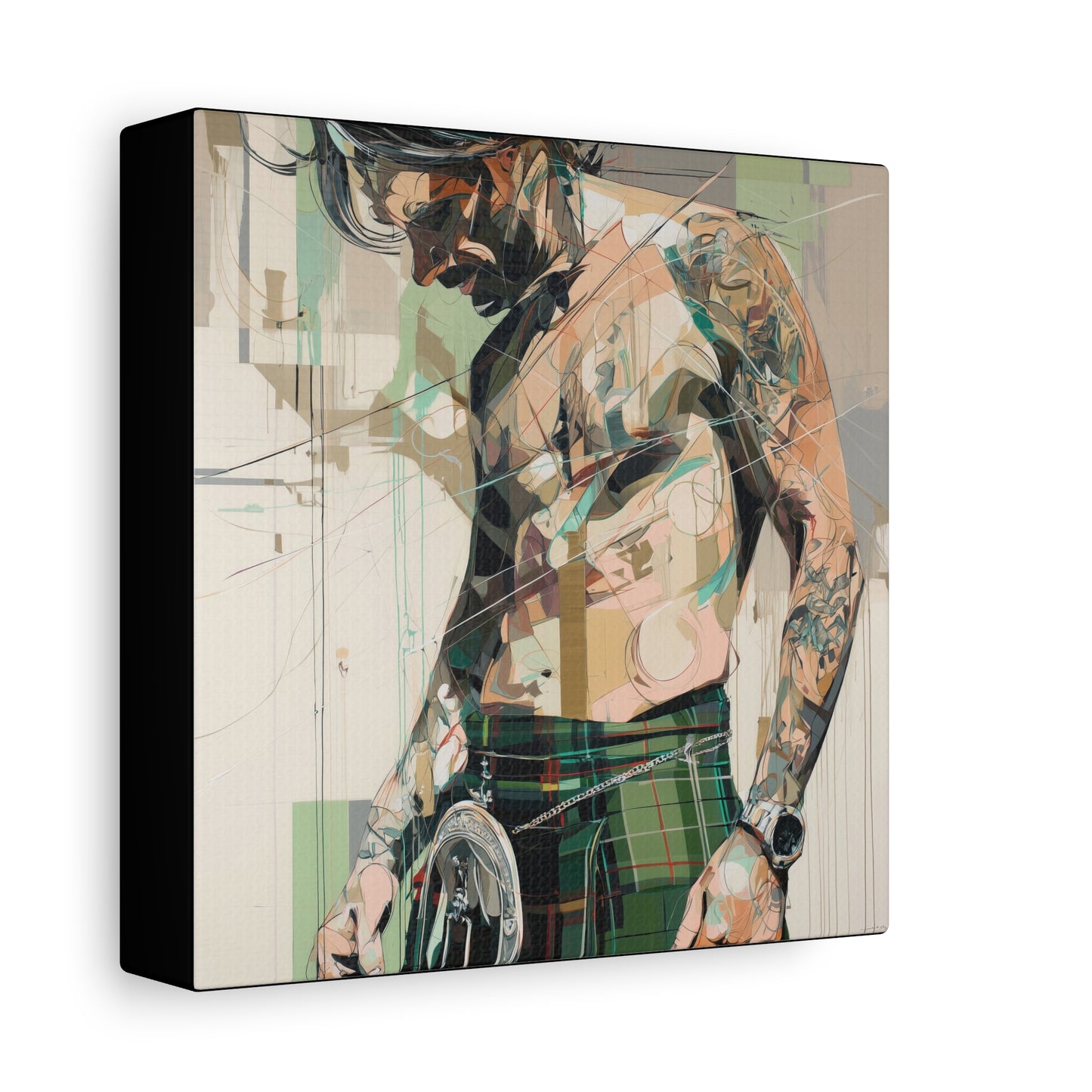 Gallery Wrapped Canvas, Kilts and Carnage Art Canvas, Erotic Pinup Art Canvas – Ewan