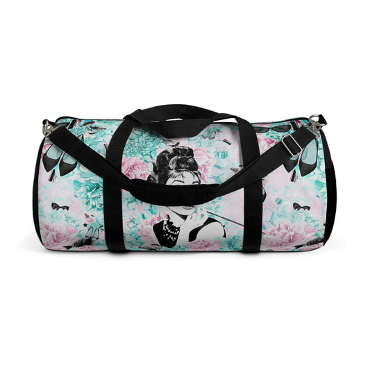 Breakfast at Tiffany Duffel Bag - Audrey Hepburn Hydrangea