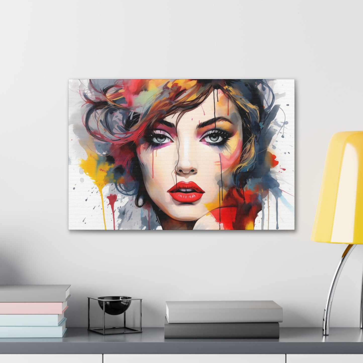 Canvas Wall Art, Gallery Wrapped Pop Art, Femme Doll Wall Art – Alessia