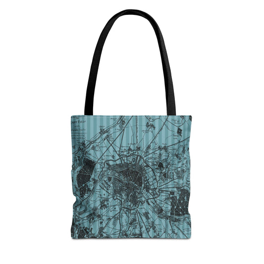 The Paris Plan Tote Bag, Utility Tote - Travel Inspired Inspired Tote - Paris France