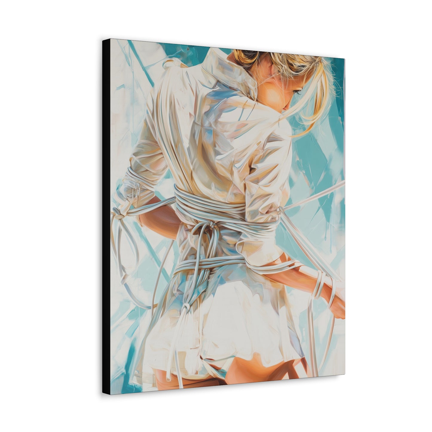 Gallery Wrapped Canvas, Ropes and Reverence Art Canvas, Erotic Shibari Art Canvas – Hannah's Sister
