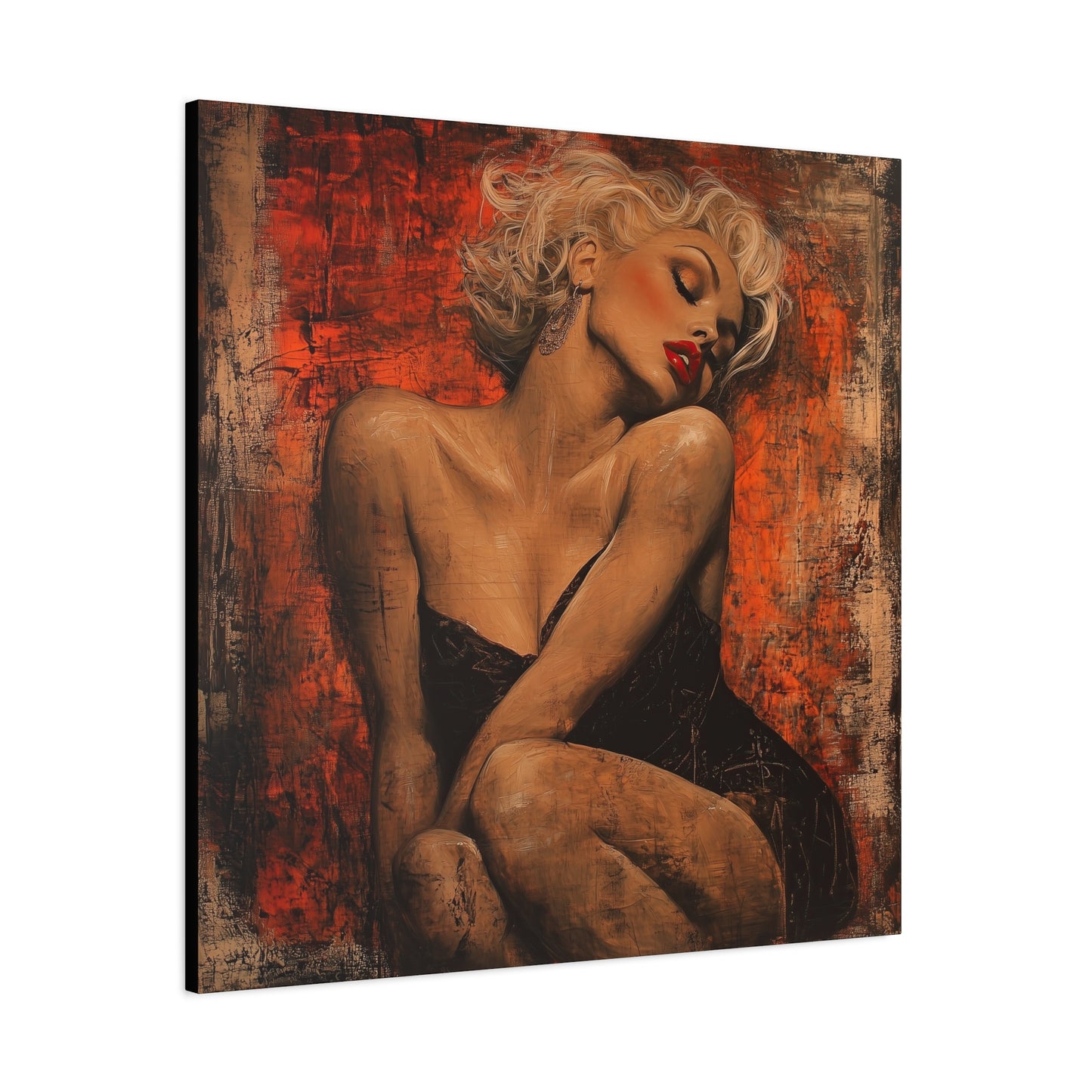Gallery Wrapped Canvas, Guilt and Grit Adult Art Canvas, Erotic Pinup Art Canvas – Aurora