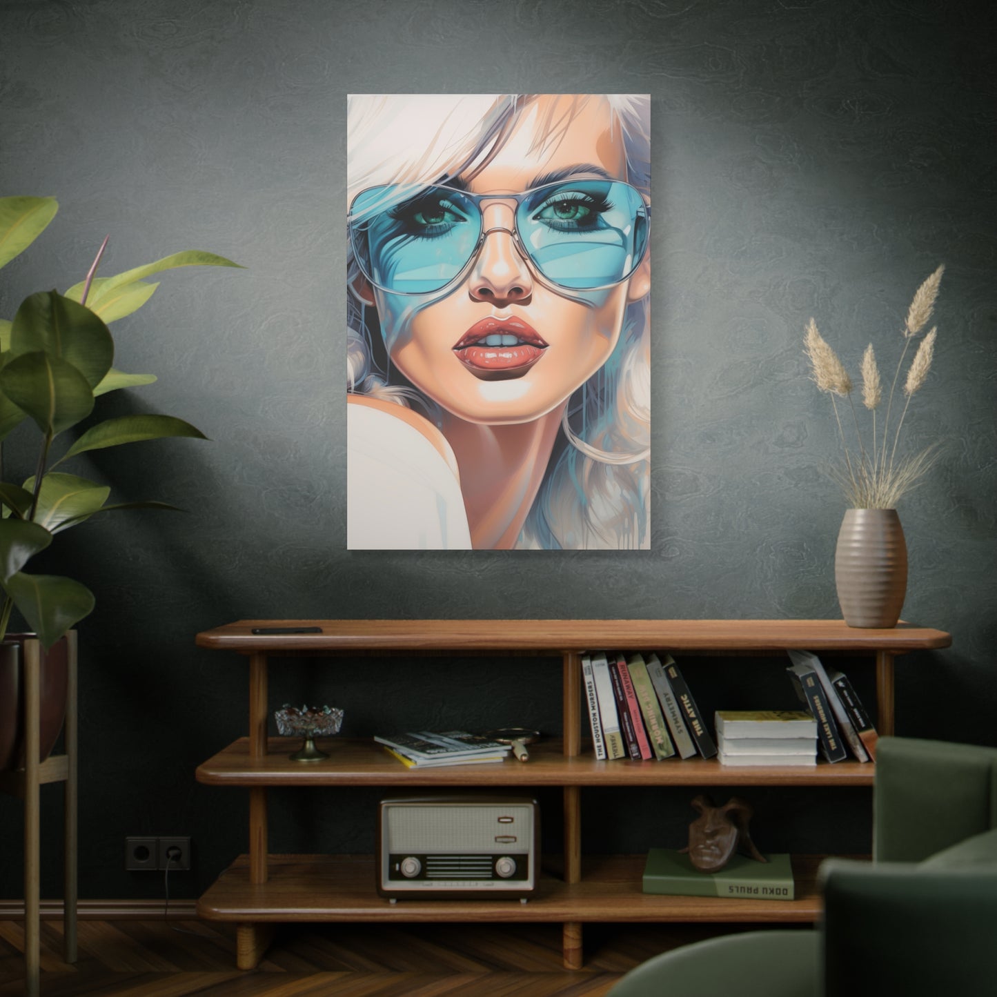 Canvas Gallery Wrapped High-Fashion Wall Art, Stylish Decor, Retro Femme Doll Pop Art – Nova