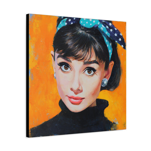 Gallery Wrapped Canvas, The Diva Project Art Canvas, Pinup Art Canvas – Audrey Hepburn - SIX