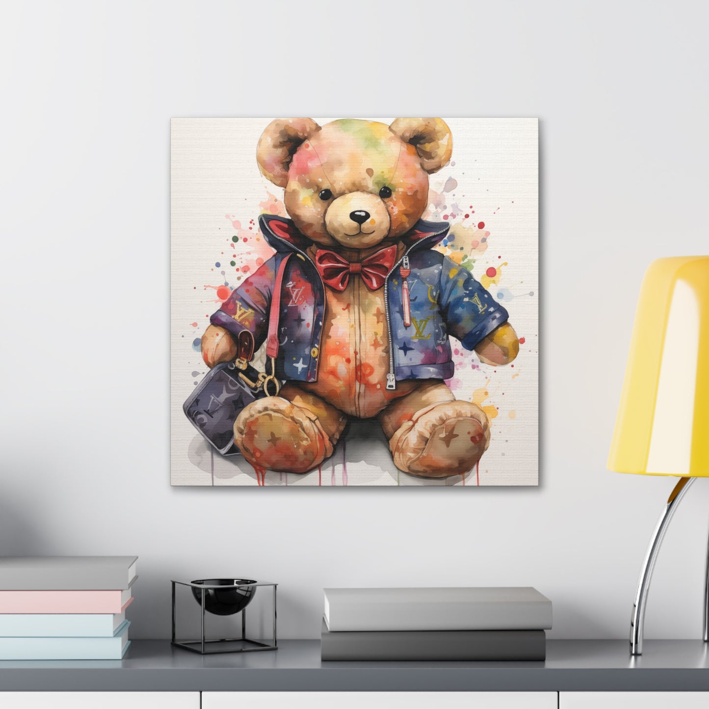 Canvas Gallery Wrap - LV Bear Wall Art - Drip