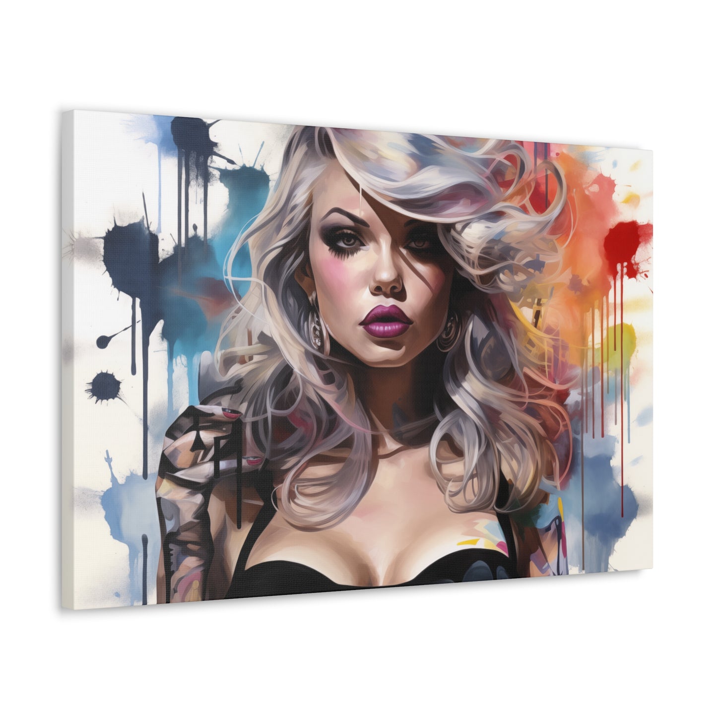 Canvas Wall Art, Gallery Wrapped Pop Art, Femme Doll Wall Art – Zephyr