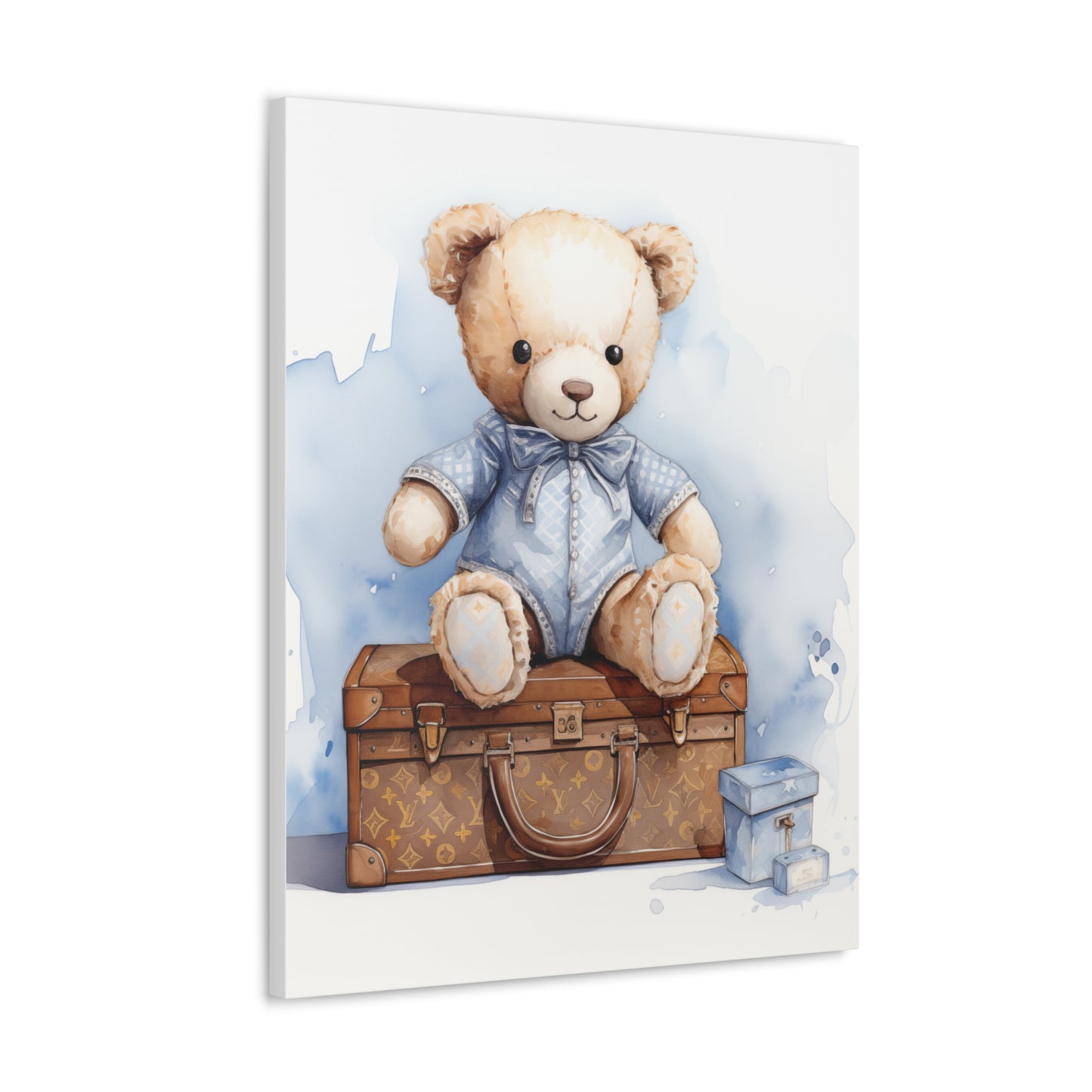 Canvas Gallery Wrap - LV Bear Wall Art - Blu