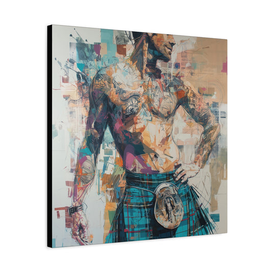 Gallery Wrapped Canvas, Kilts and Carnage Art Canvas, Erotic Pinup Art Canvas – Lachlan