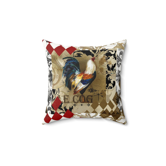 Parisian Rooster - French Provincial Cock Throw Pillow - Decorative Fashion Pillow - Le Cog