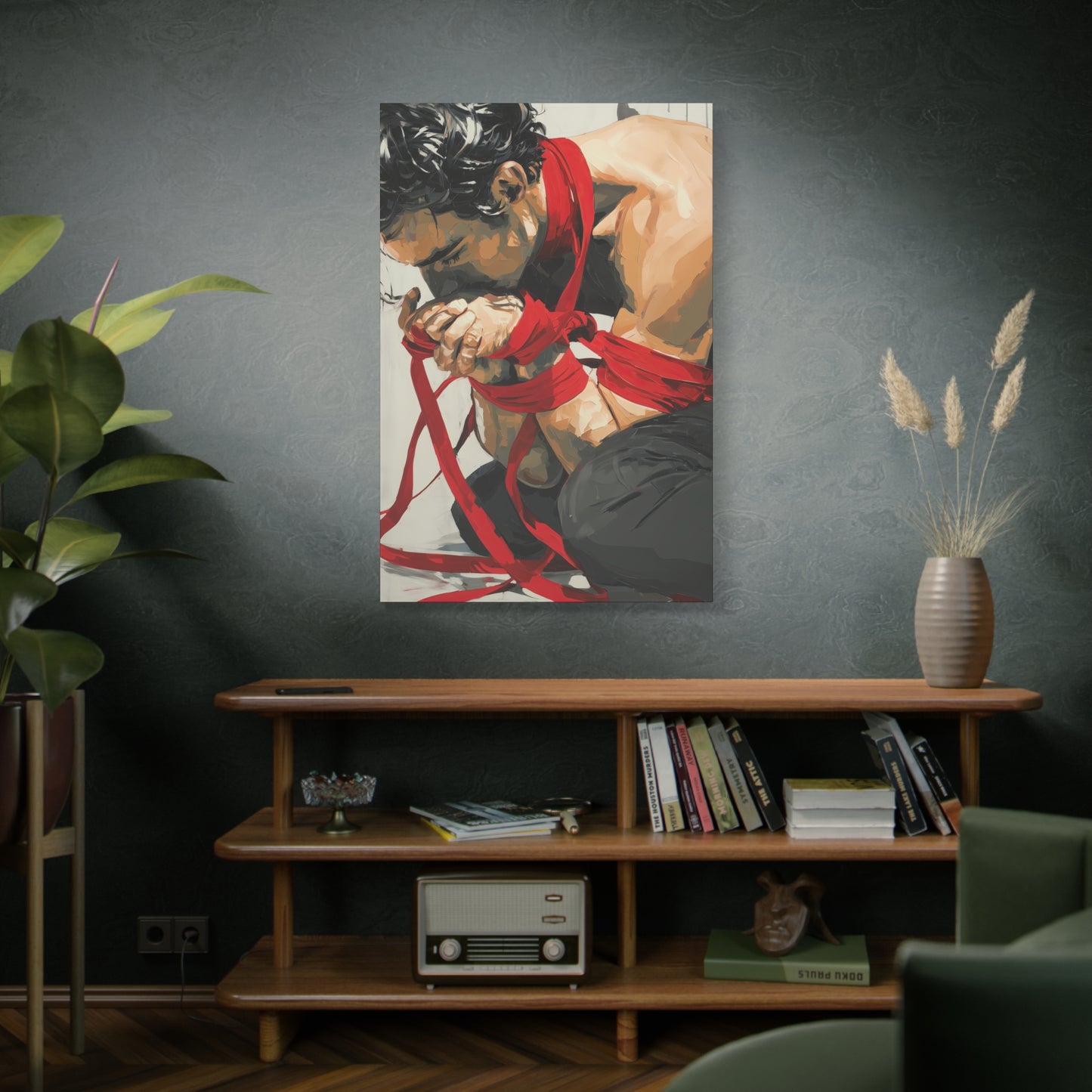 Gallery Wrapped Canvas, Ropes and Reverence Art Canvas, Erotic Shibari Art Canvas – Theo
