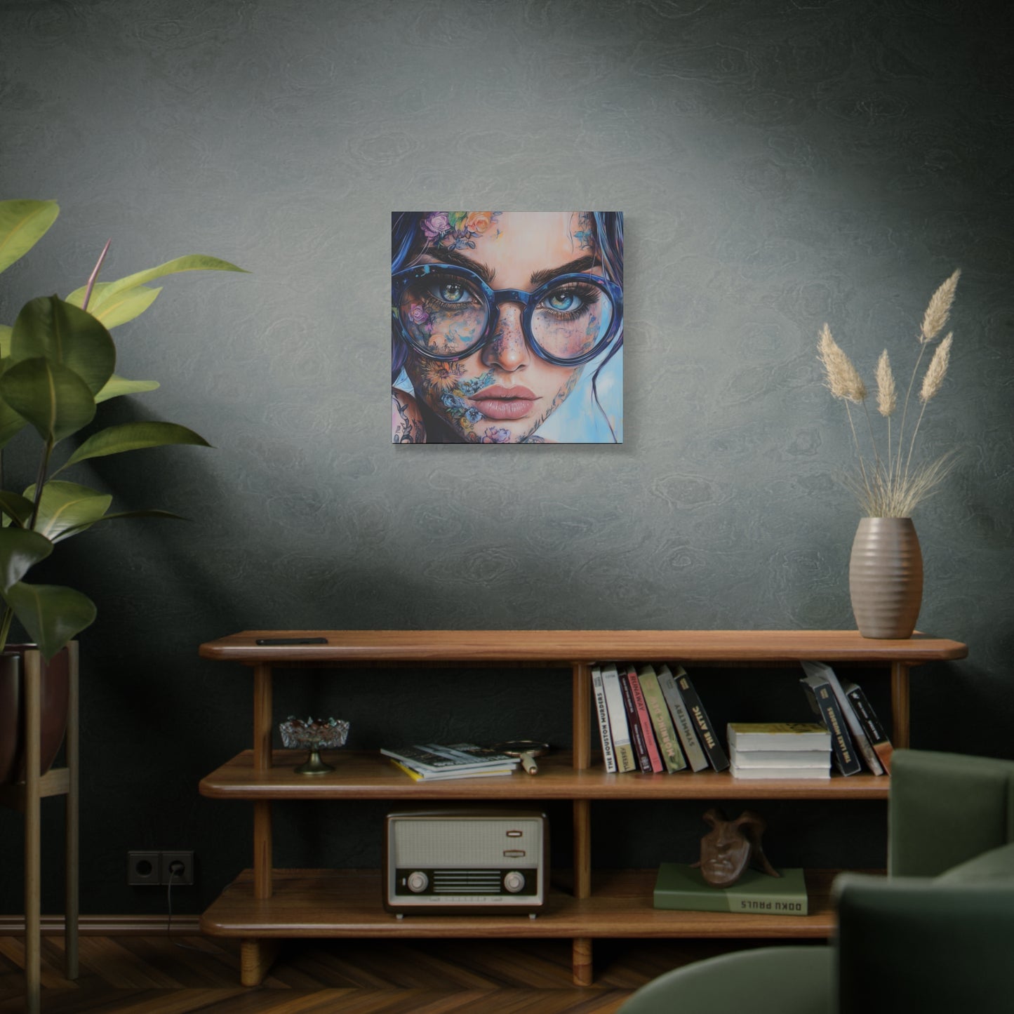 Canvas Gallery Wrap, Ladies in Lenses Wall Art, Abstract Femme Girl Art - Sara