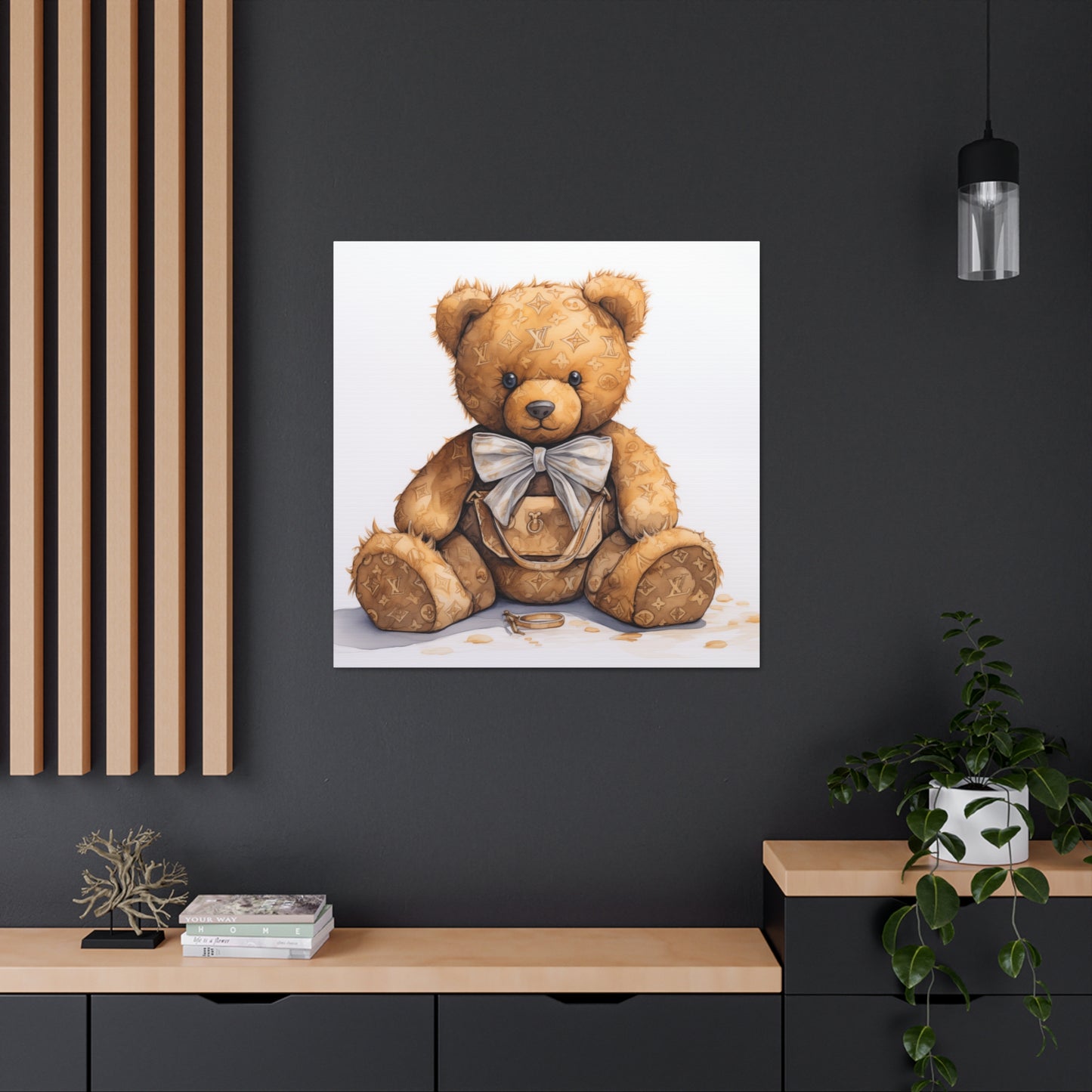 Canvas Gallery Wrap - LV Bear Wall Art - Ring
