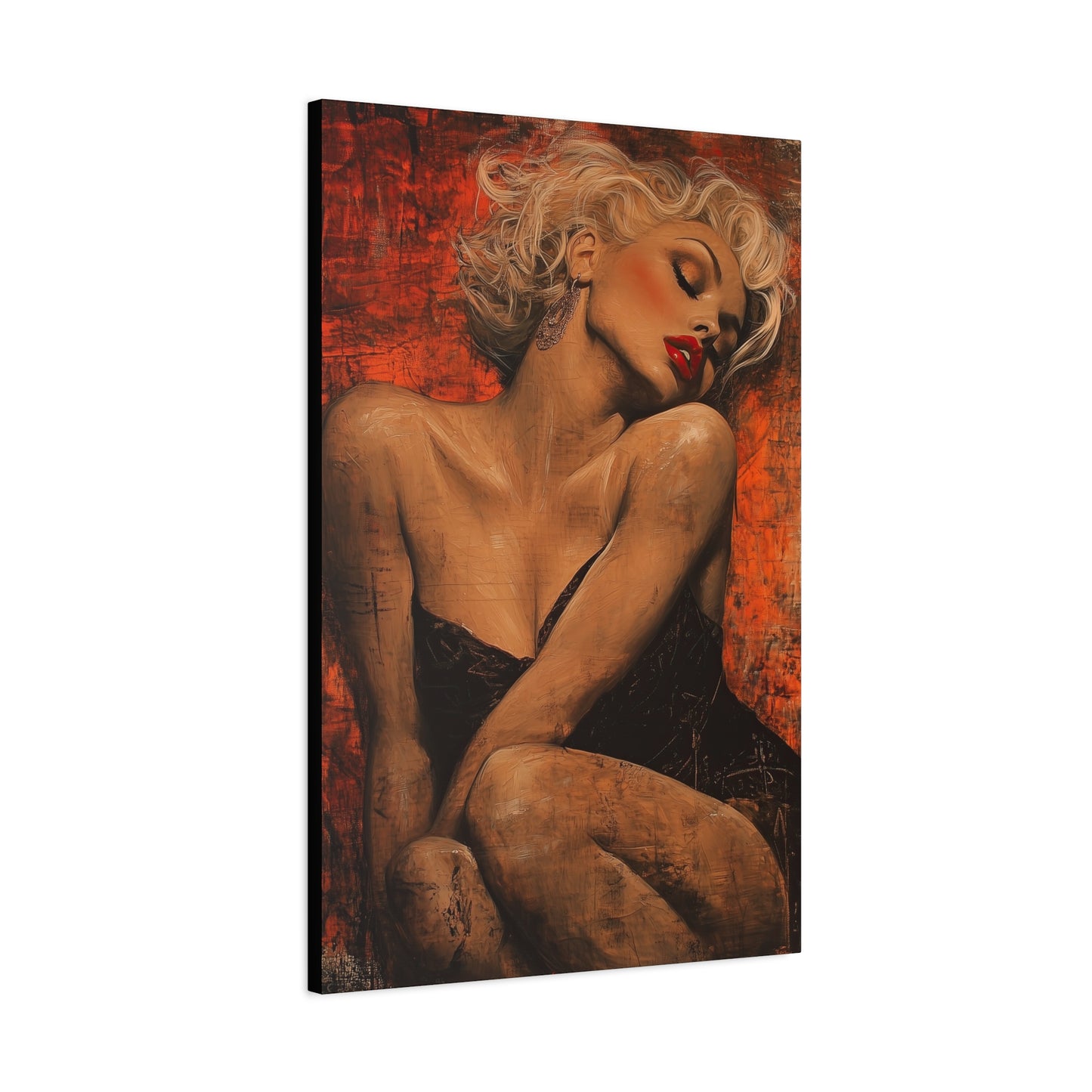 Gallery Wrapped Canvas, Guilt and Grit Adult Art Canvas, Erotic Pinup Art Canvas – Aurora