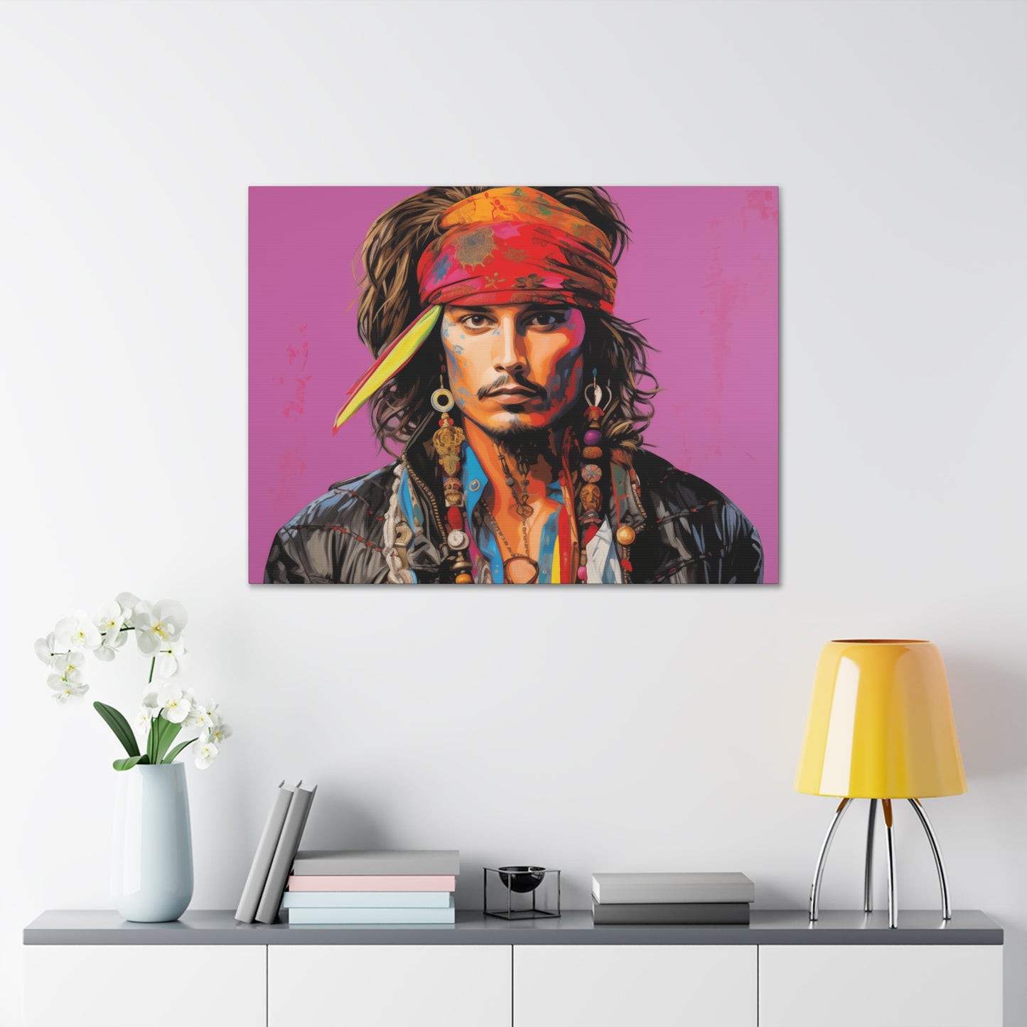 Gallery Wrapped Canvas, Celebrity Inspired, Pop Art Canvas – Johnny Also