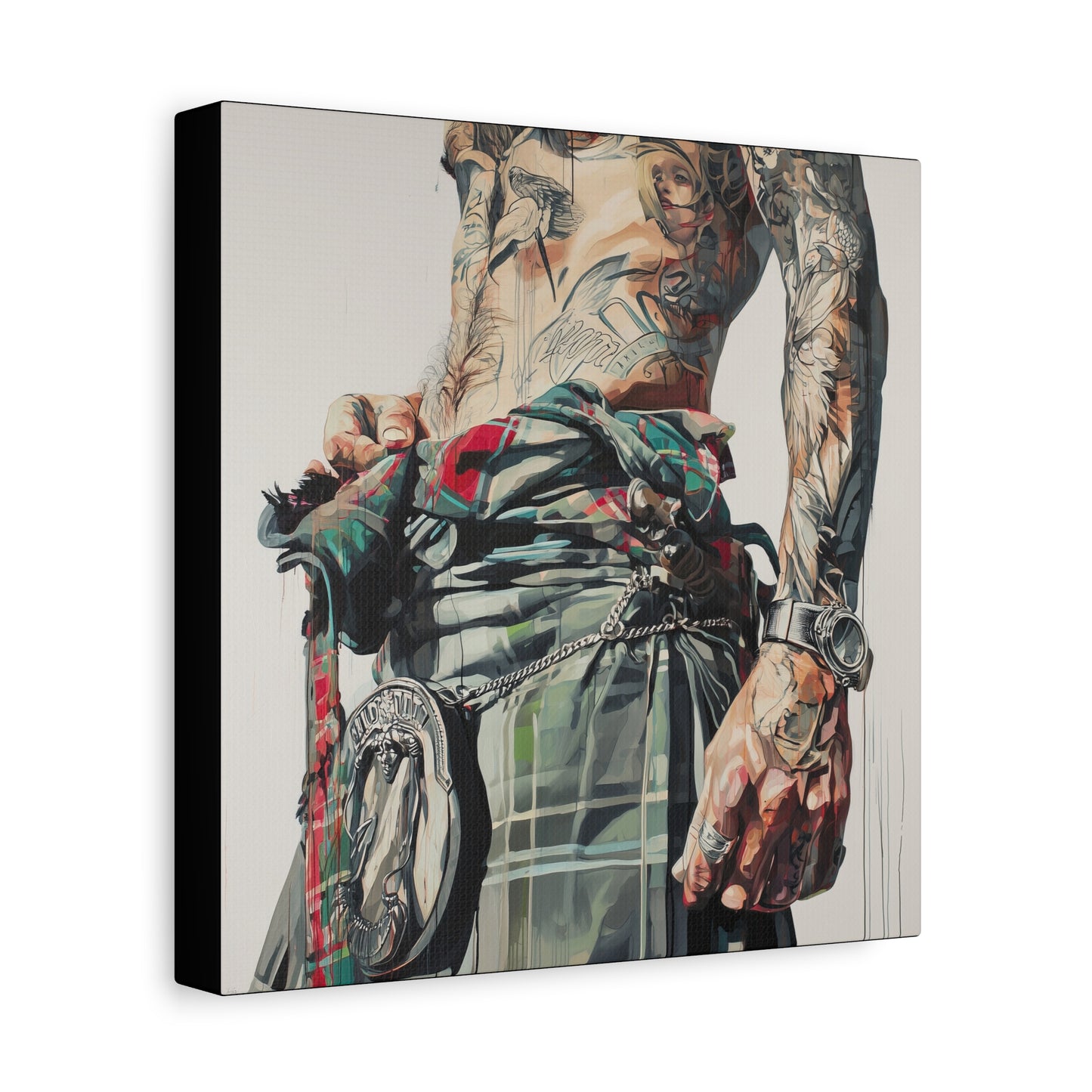 Gallery Wrapped Canvas, Kilts and Carnage Art Canvas, Erotic Pinup Art Canvas – Fraser