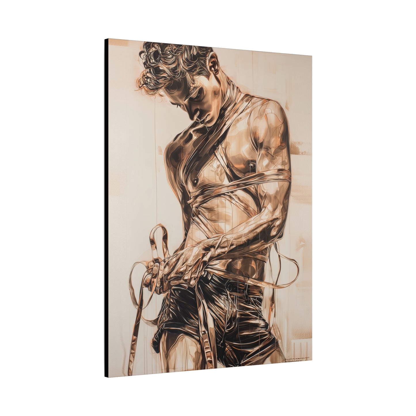 Gallery Wrapped Canvas, Ropes and Reverence Art Canvas, Erotic Shibari Art Canvas – Orion